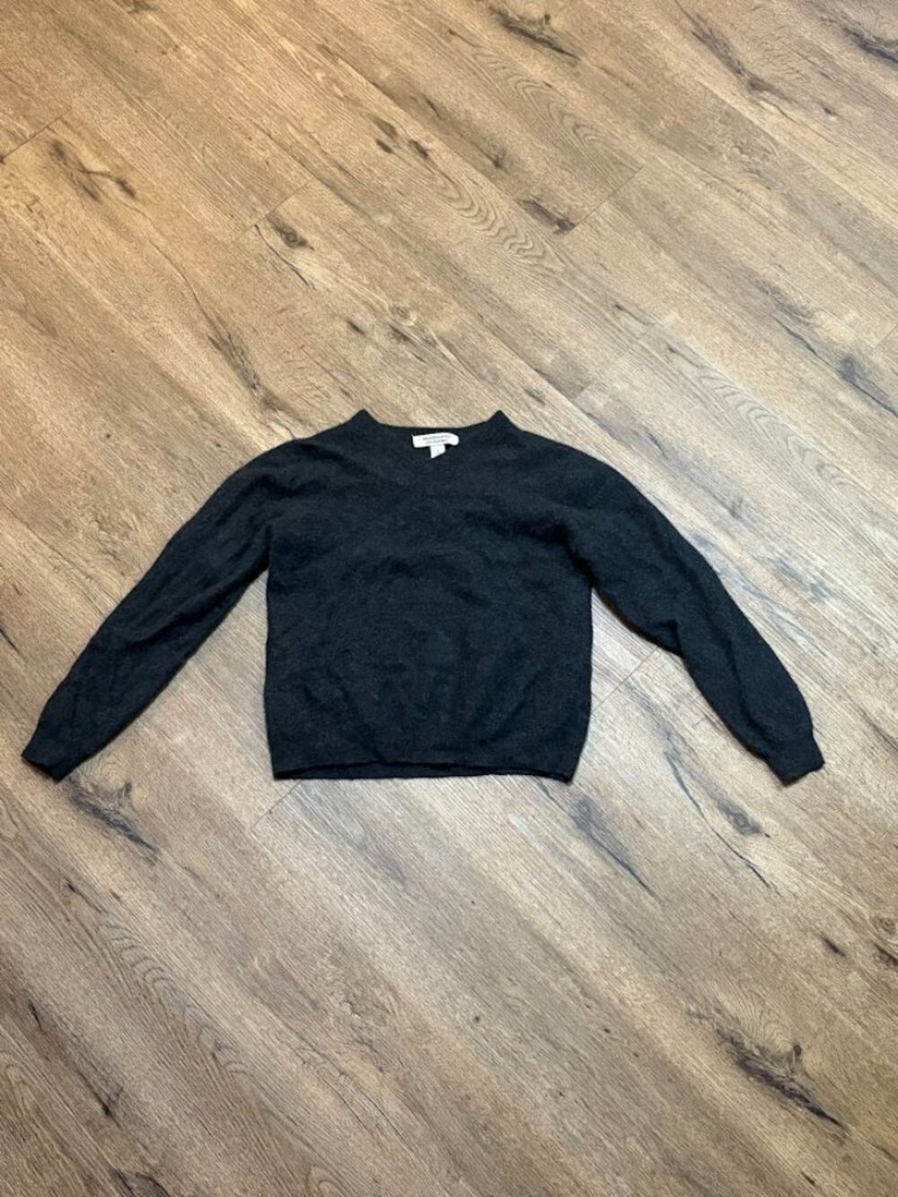 Pronto Uomo 100% Cashmere Crewneck Sweater S Charcoal Black